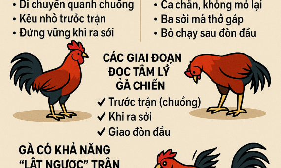 Nghệ Thuật Đọc Tâm Lý Gà Chiến Để Có Được Chiến Thắng 18 tam ly ga da