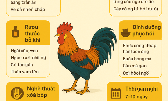 Bí Quyết Dưỡng Sinh Chiến Kê Và Phục Hồi Sức Mạnh Cho Gà Đá 13 biquyet duong sinh